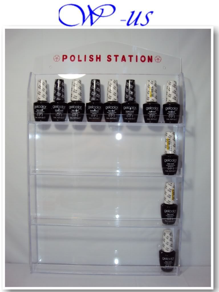 Acrylic polish Wall display holds up to 32 bottles. rack321.jpg