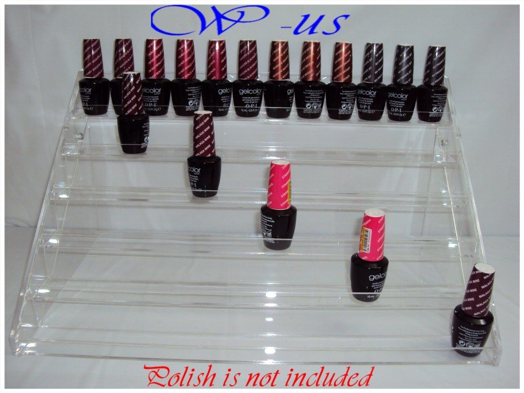 Nail Polish Table Rack Acrylic Display hold up to 72 bottles /OPI, ESSIE,CHINA..