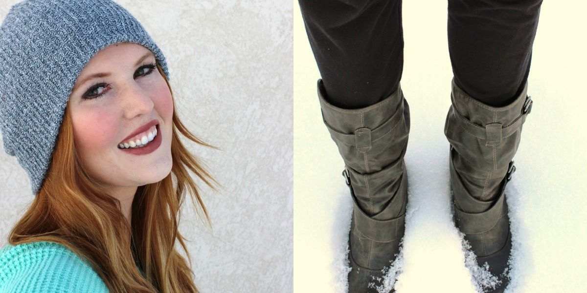 cute grey boots