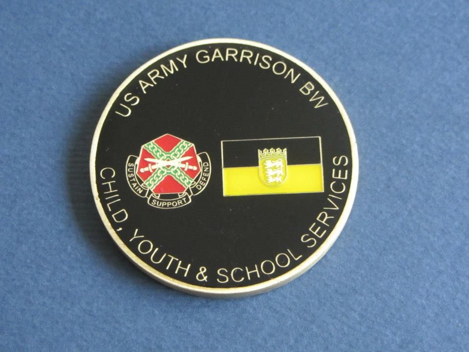Farewell Heidelberg US Army Garrison Baden-Württemberg (BW) Child, Youth, & School Services Coin