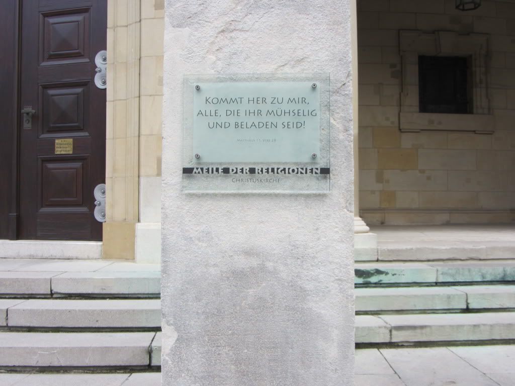 Sign at Christuskirche Mannheim (Christ Church of Mannheim) Photobucket