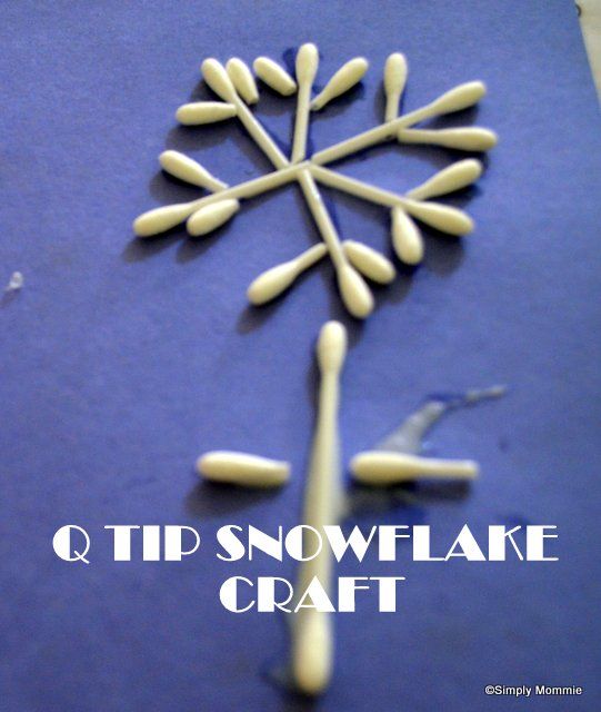 Q tip snowflake craft