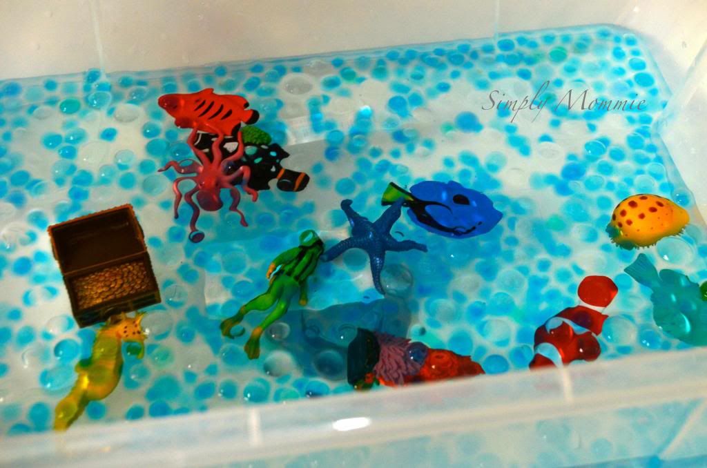 Ocean theme sensory box
