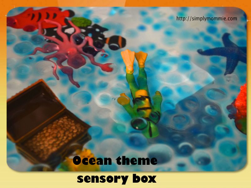 Ocean themed sensory bin