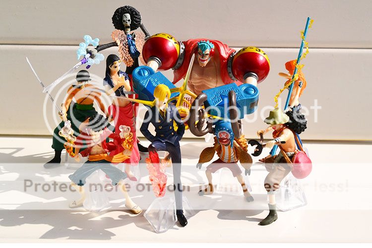 One Piece The New World Luffy Zero Brook Japanese Anime Figures Toy Set of 9pcs
